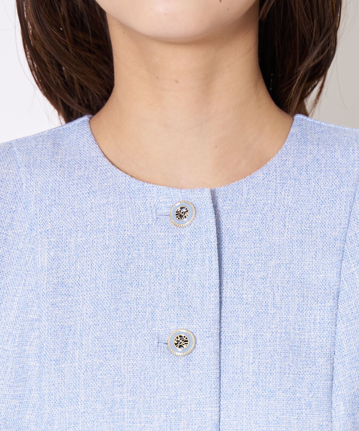 アンドクチュール「ツイードジャケットドッキングワンピース」|ワンピース|