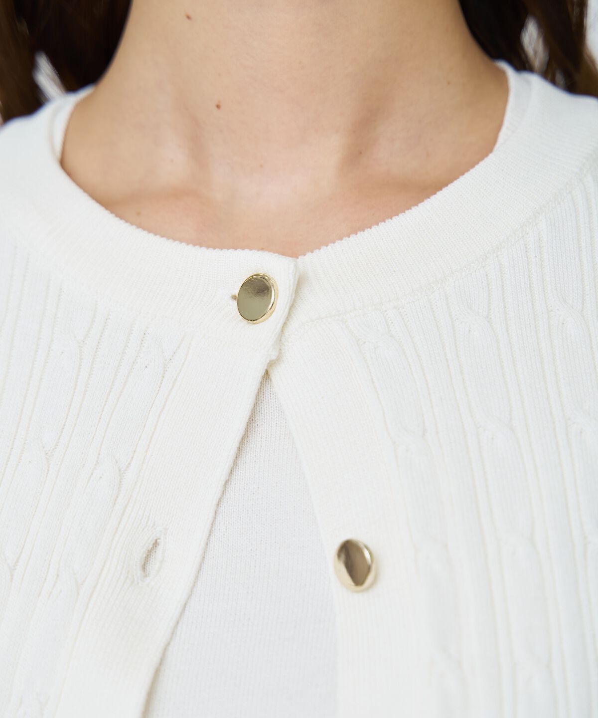 アンドクチュール「ケーブル編みカーディガンアンサンブル」|カーディガン|