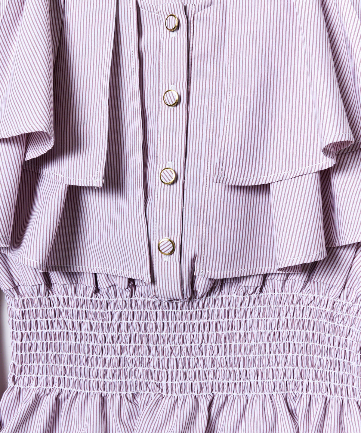 REDYAZEL「ストライプ肩あきブラウス」|シャツ・ブラウス|