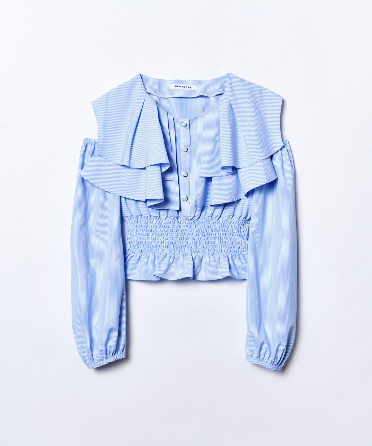 REDYAZEL「ストライプ肩あきブラウス」|シャツ・ブラウス|