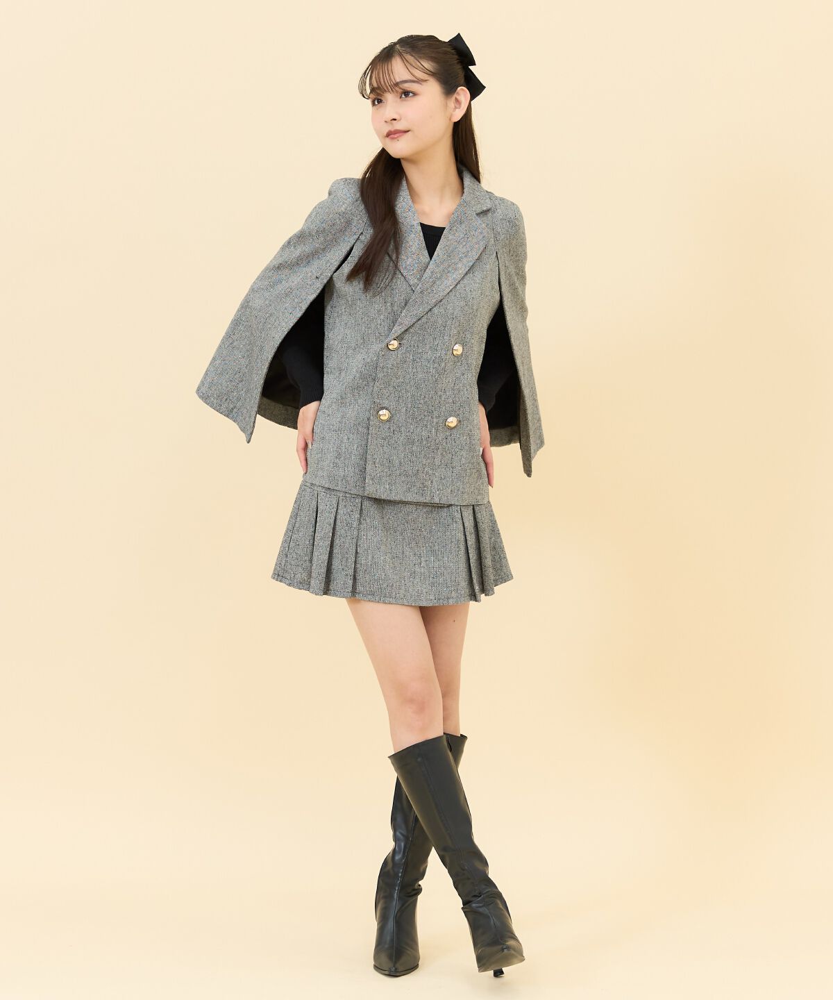 REDYAZEL「ネッププリーツミニスカート」|タイト|