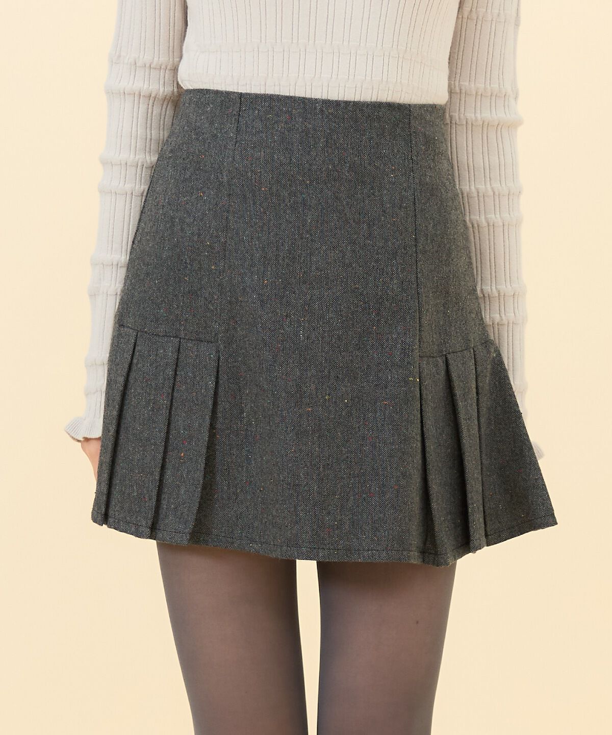 REDYAZEL「ネッププリーツミニスカート」|タイト|