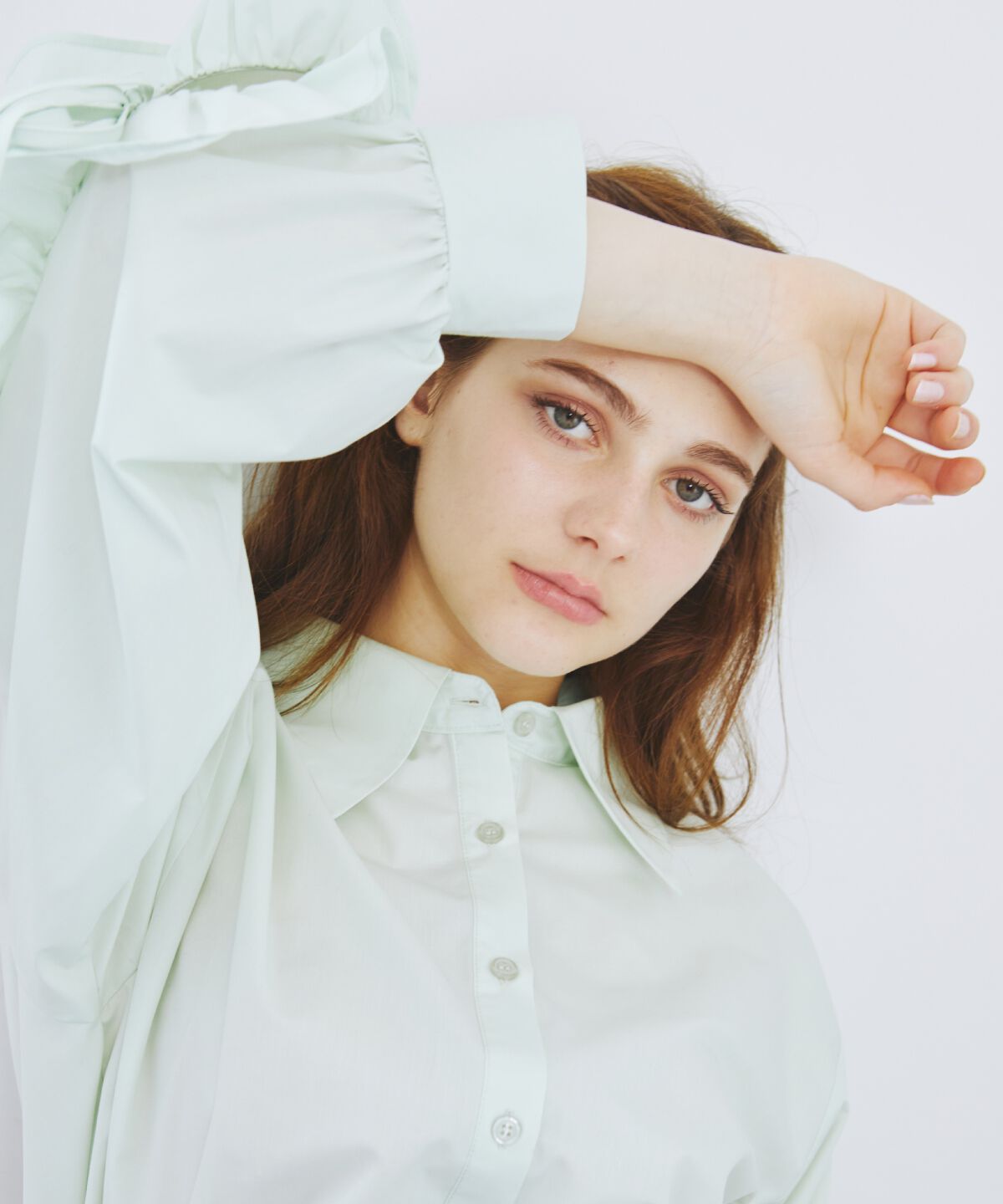 REDYAZEL「カットオフフリルリボンシャツ」|シャツ・ブラウス|