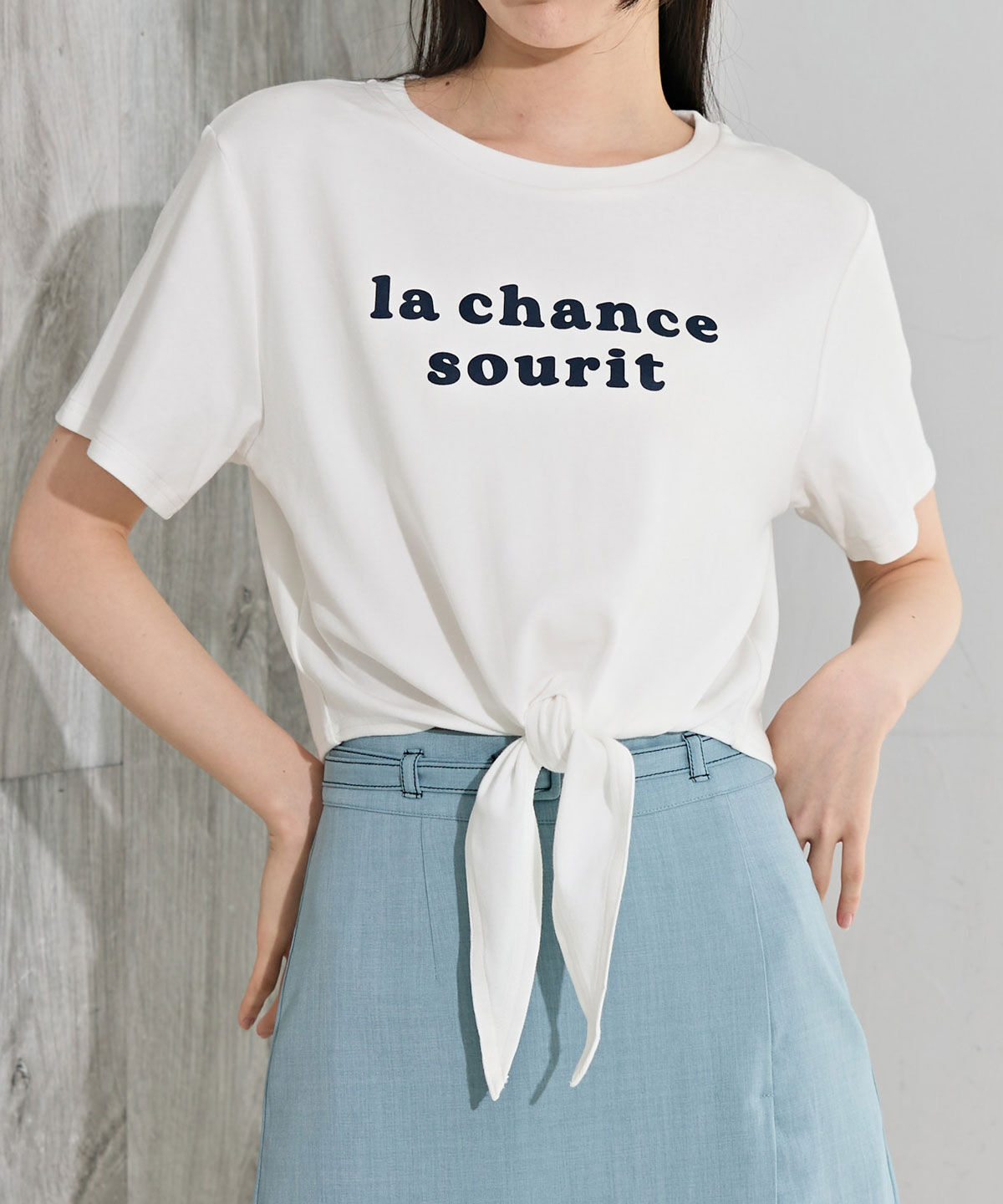 REDYAZEL「フロントリボンTシャツ」|Tシャツ・カットソー|