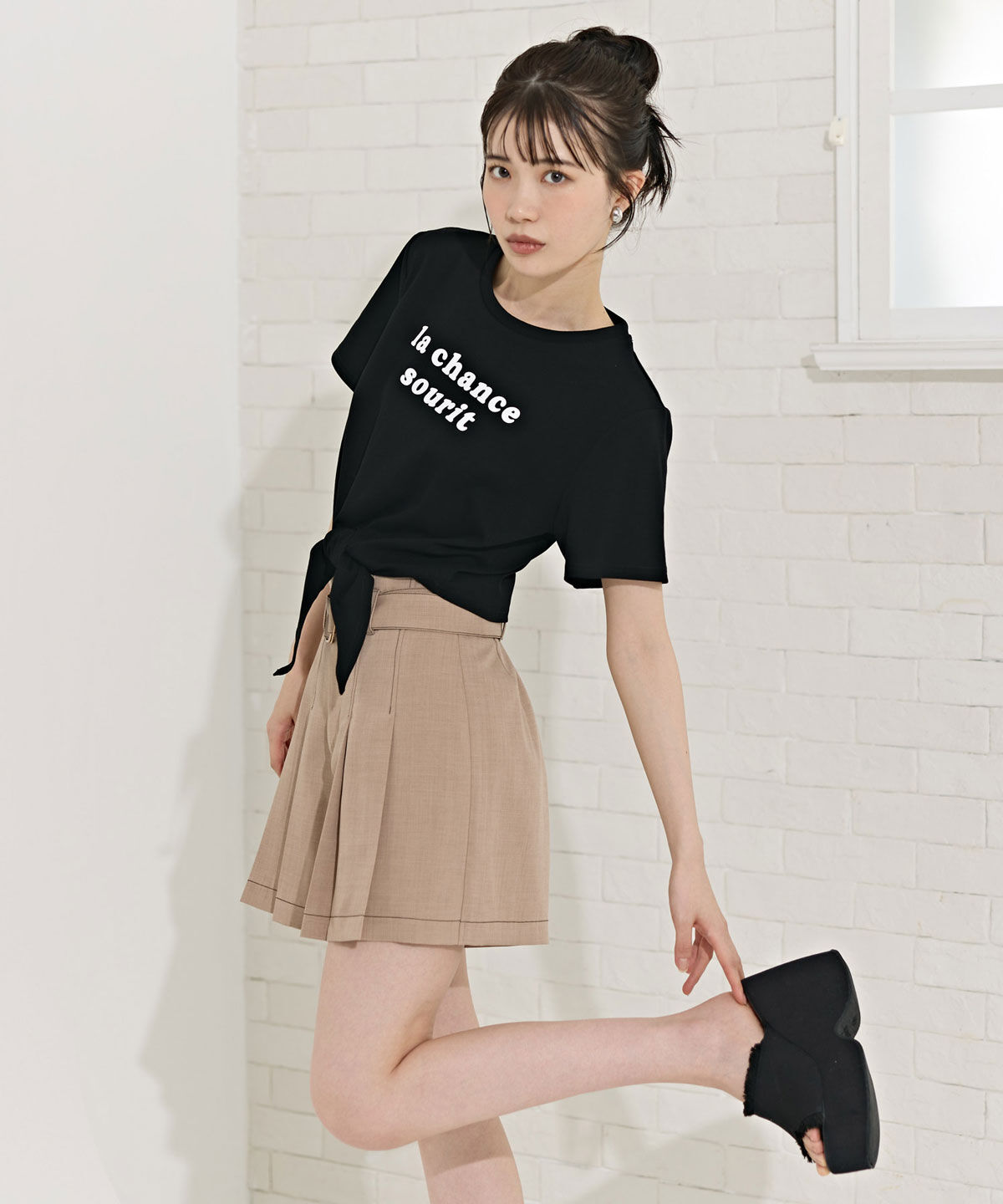 REDYAZEL「フロントリボンTシャツ」|Tシャツ・カットソー|