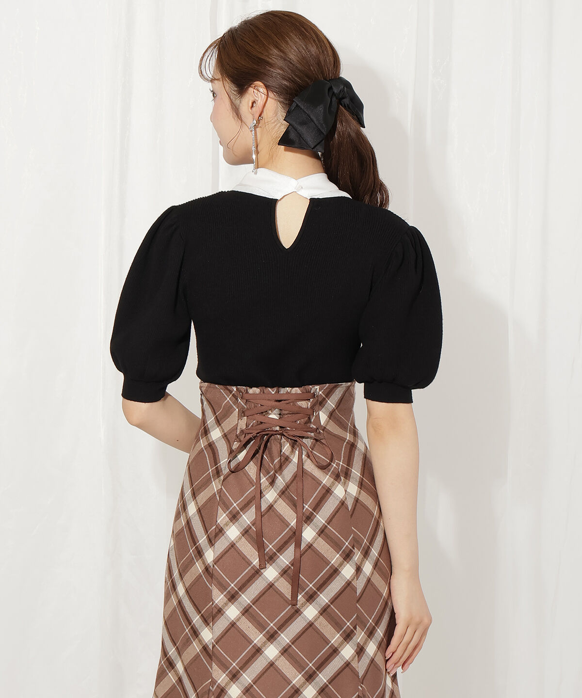 WILLSELECTION「シアーリボンパフニット」|ニット・セーター|