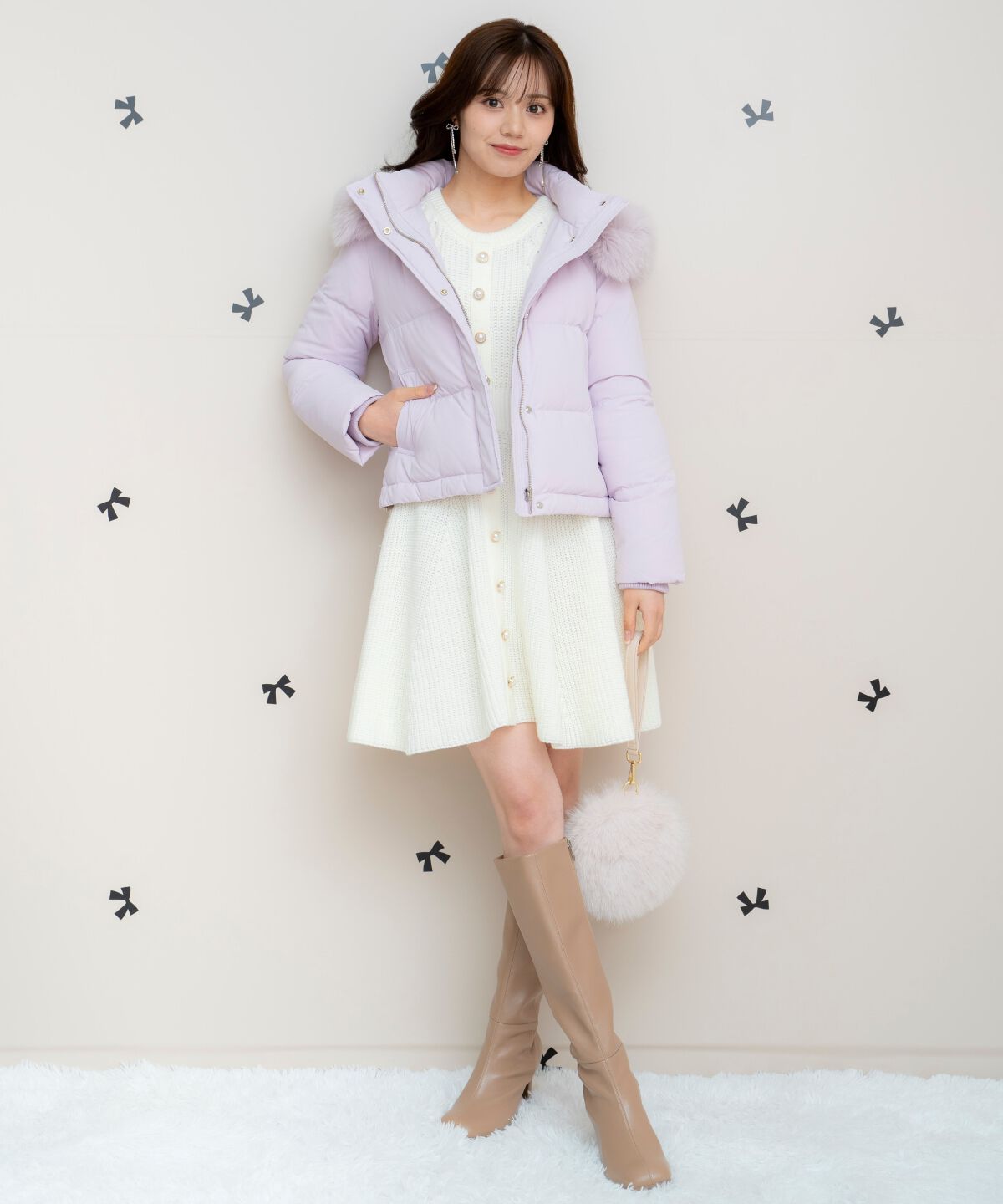 WILLSELECTION「FOXファー付きショートダウン」|ダウン|