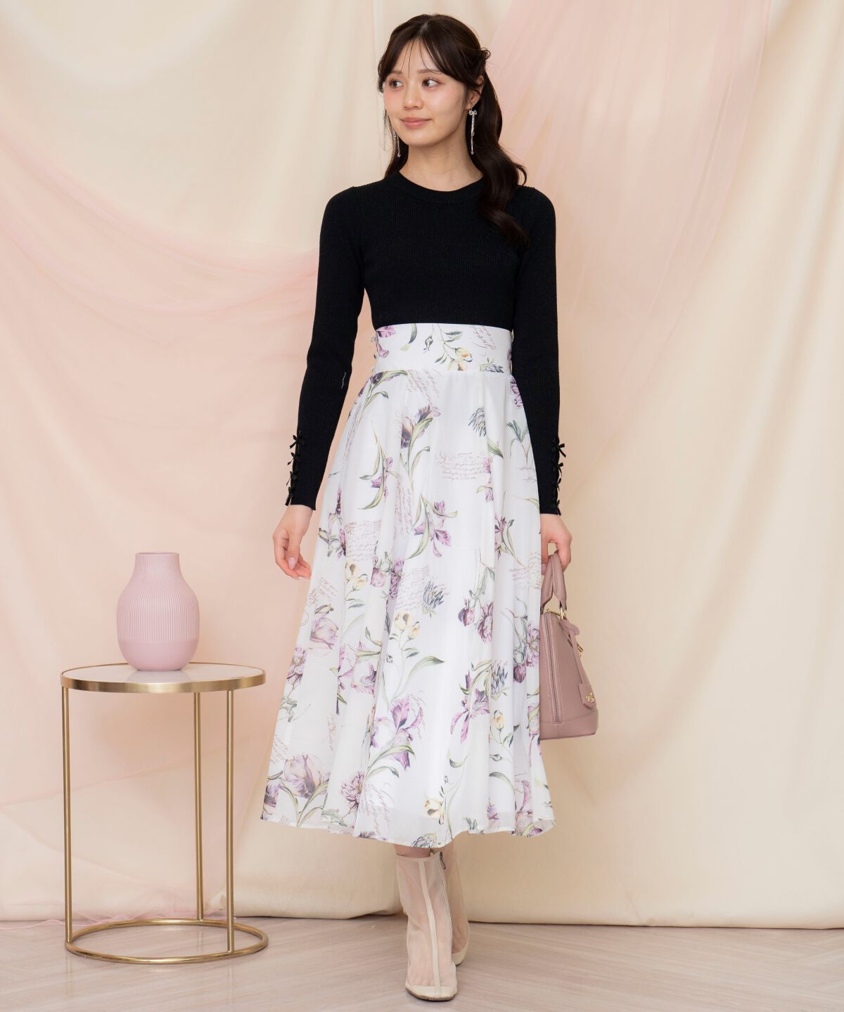 WILLSELECTION「袖リボンボトルネックニット」|ニット・セーター|