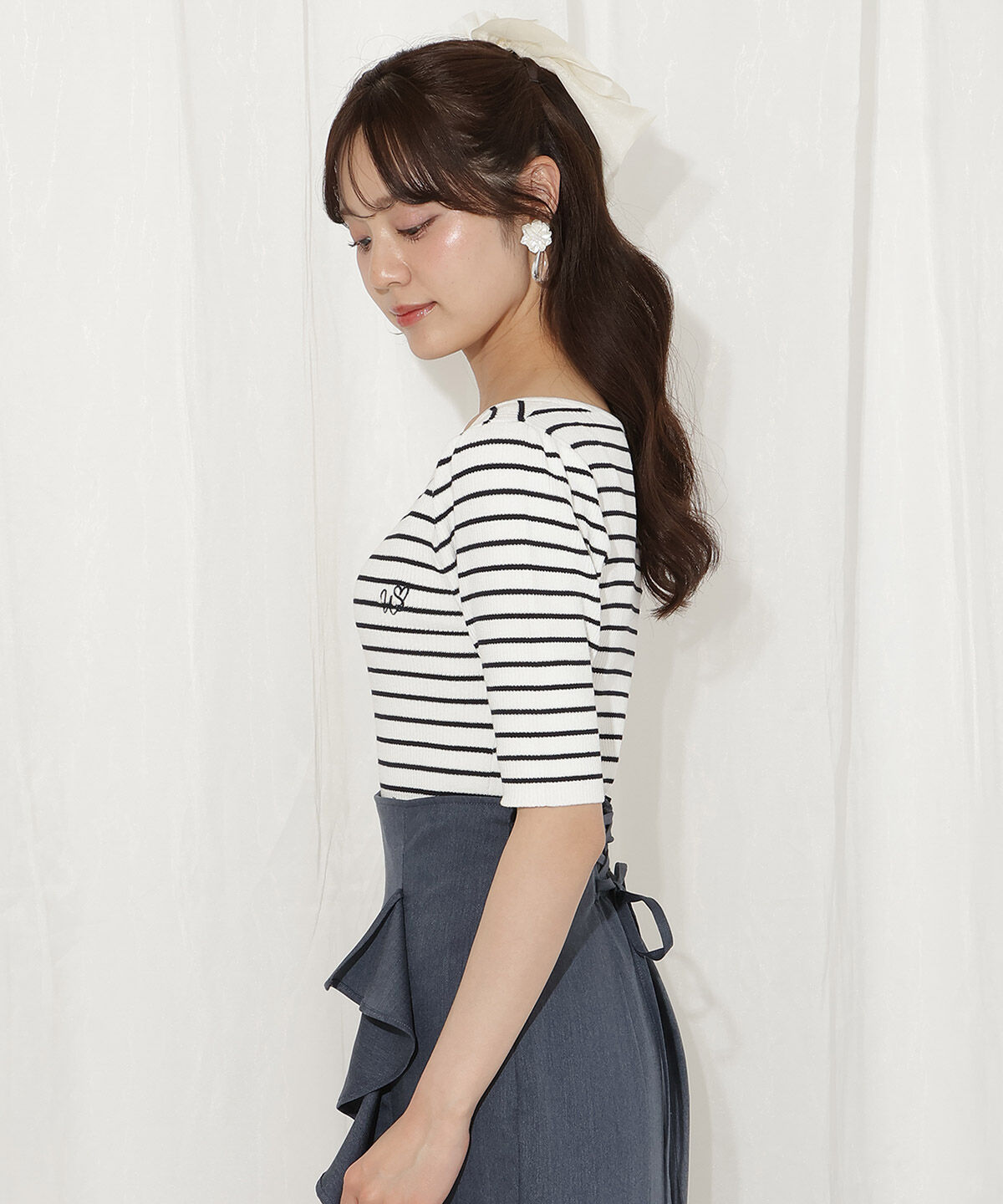 WILLSELECTION「ハートネックニットプルオーバー」|ニット・セーター|