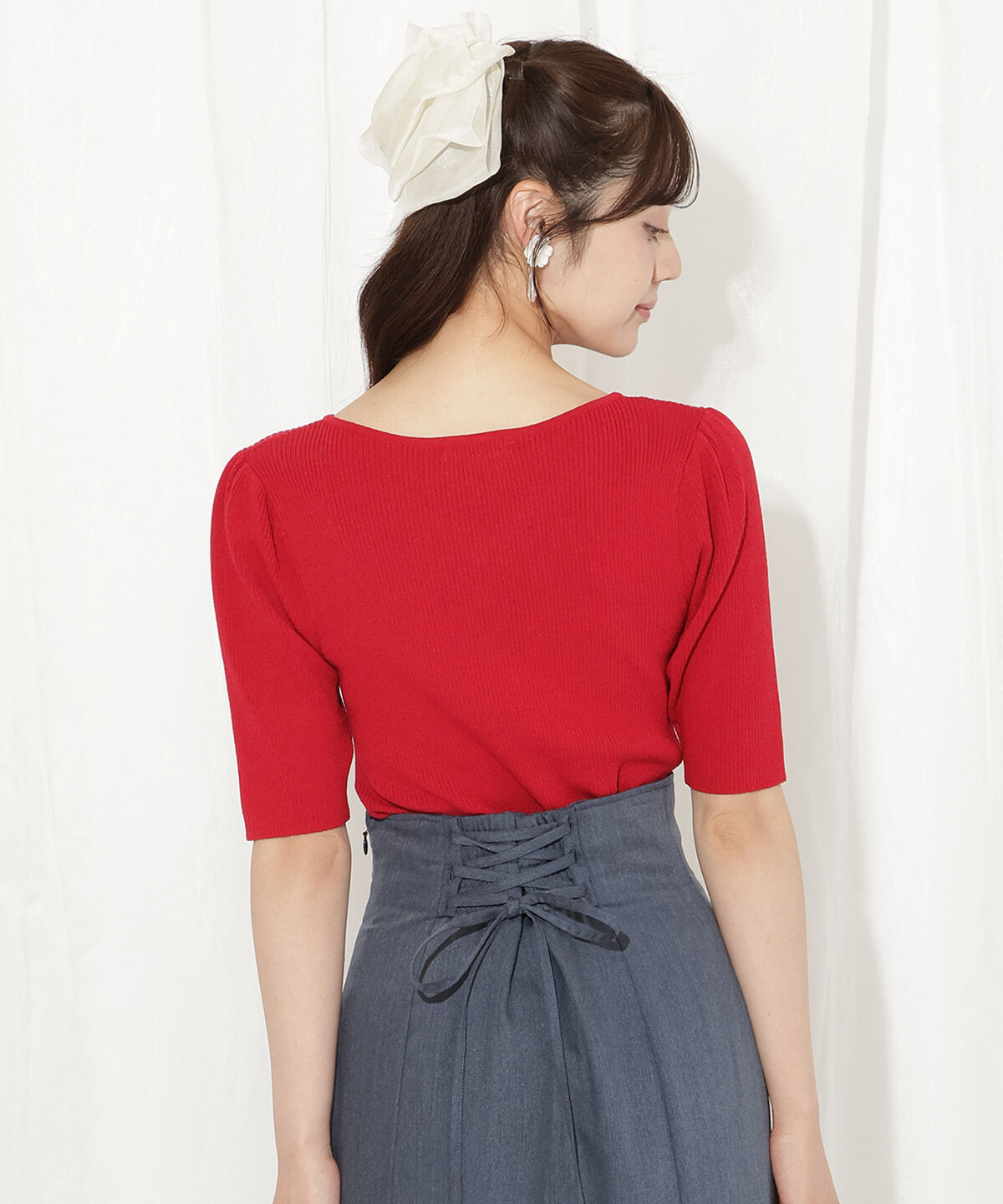 WILLSELECTION「ハートネックニットプルオーバー」|ニット・セーター|