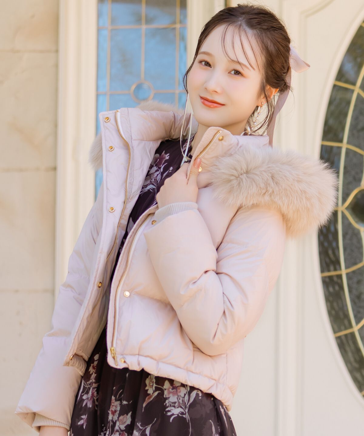 WILLSELECTION「ファー付きショートダウン」|ダウン|