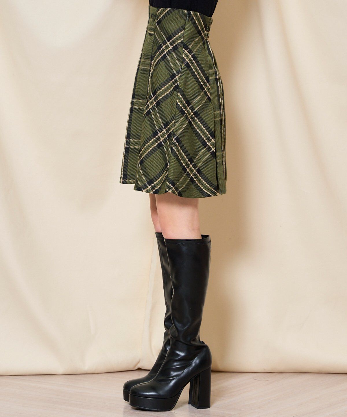 WILLSELECTION「ボックスタックミニスカート」|台形|