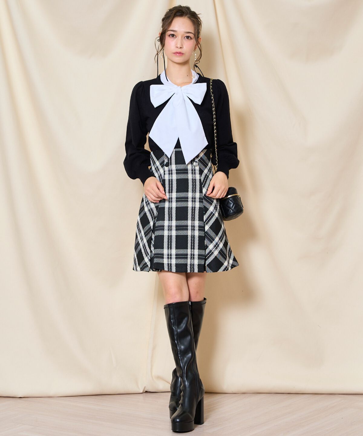 WILLSELECTION「ボックスタックミニスカート」|台形|