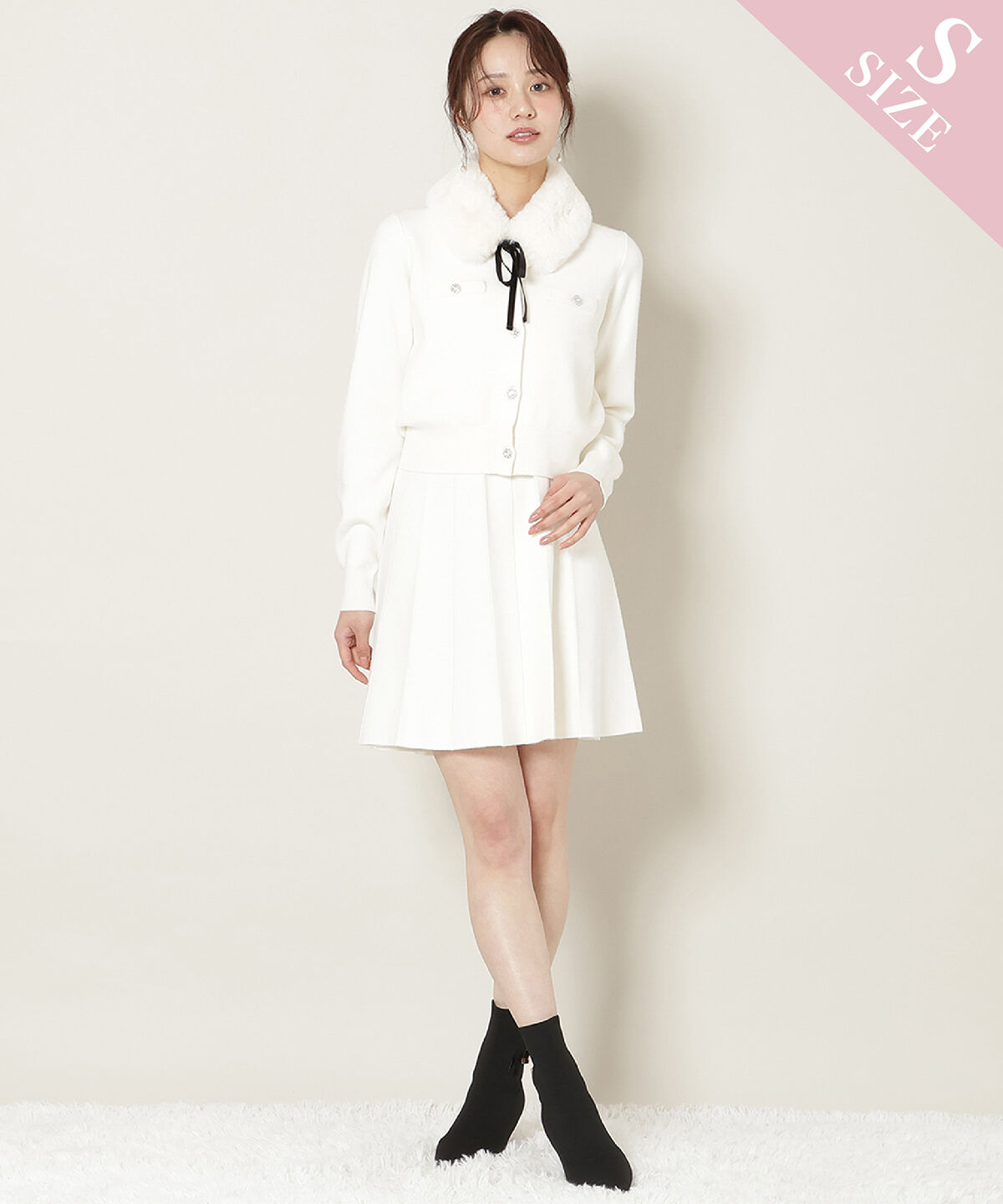 WILLSELECTION「ファーティペット付きニットSETUP」|ワンピース|