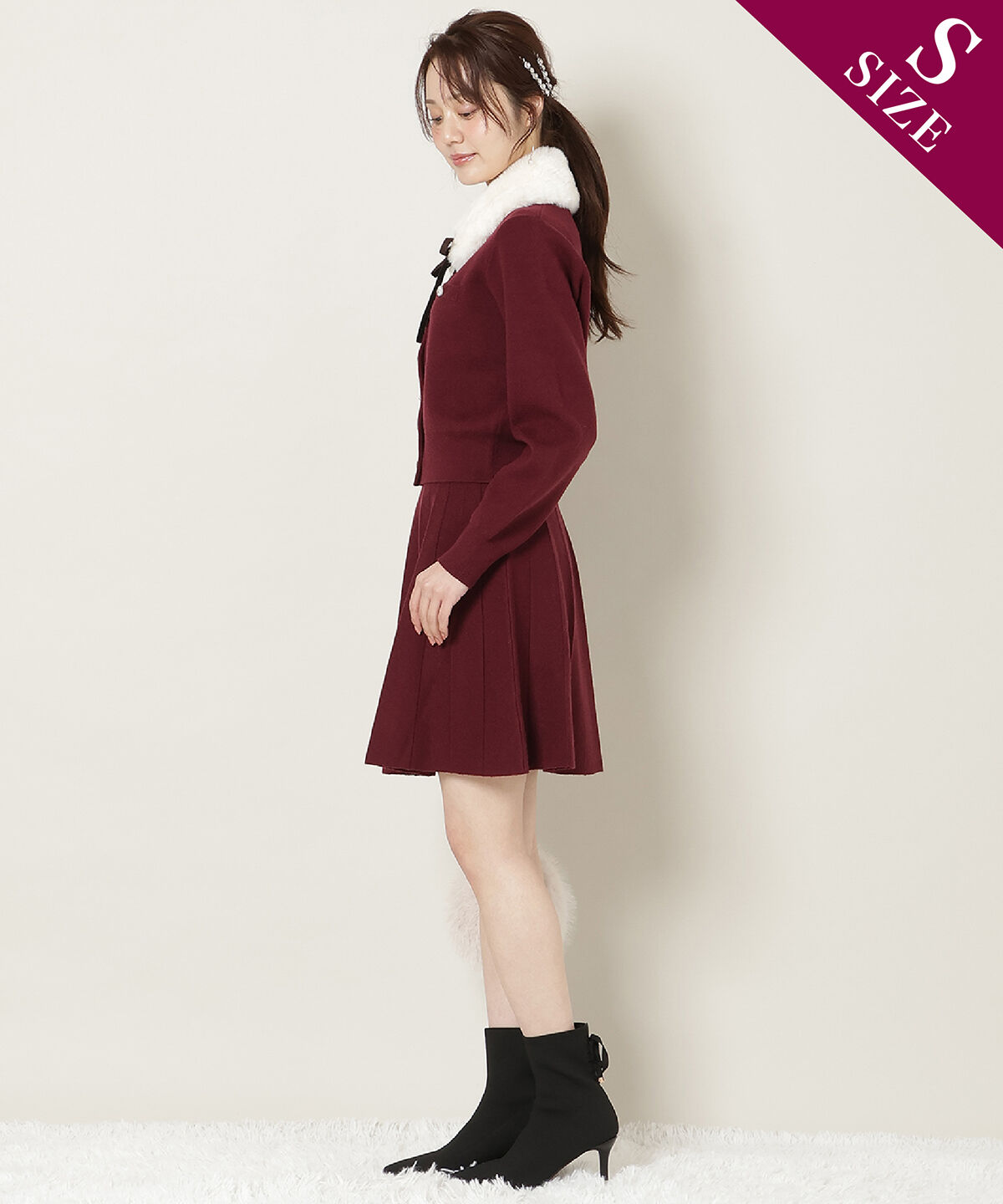 WILLSELECTION「ファーティペット付きニットSETUP」|ワンピース|