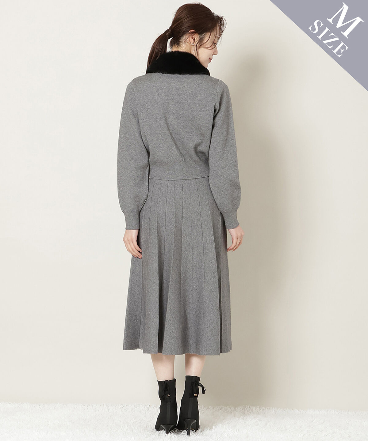 WILLSELECTION「ファーティペット付きニットSETUP」|ワンピース|