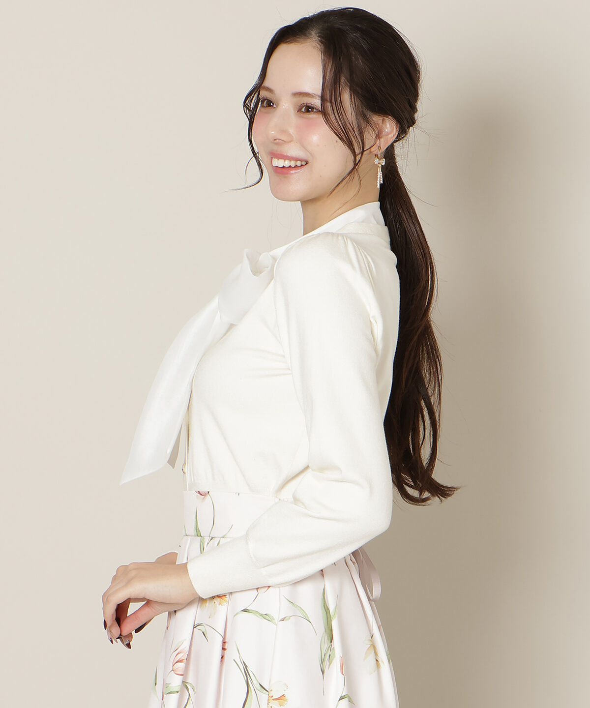 WILLSELECTION「リボンタイニットトップス」|ニット・セーター|