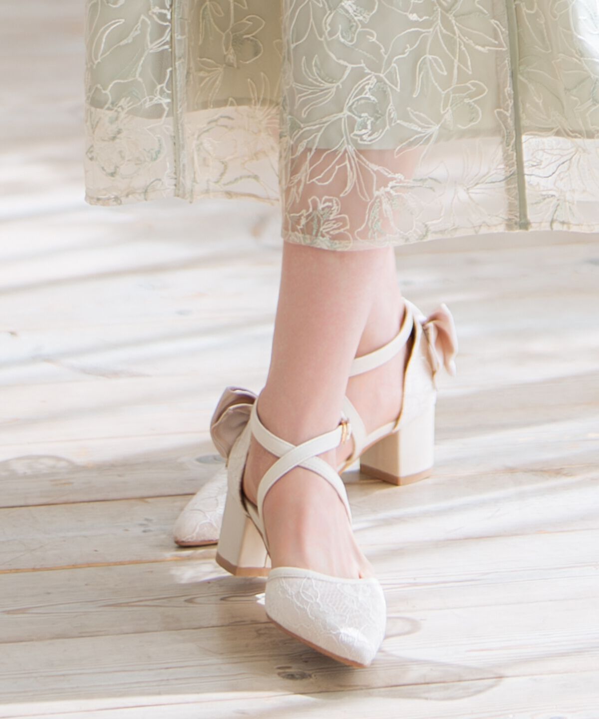 WILLSELECTION「バックリボンレースパンプス」|パンプス|ﾗｲﾄﾍﾞｰｼﾞｭ