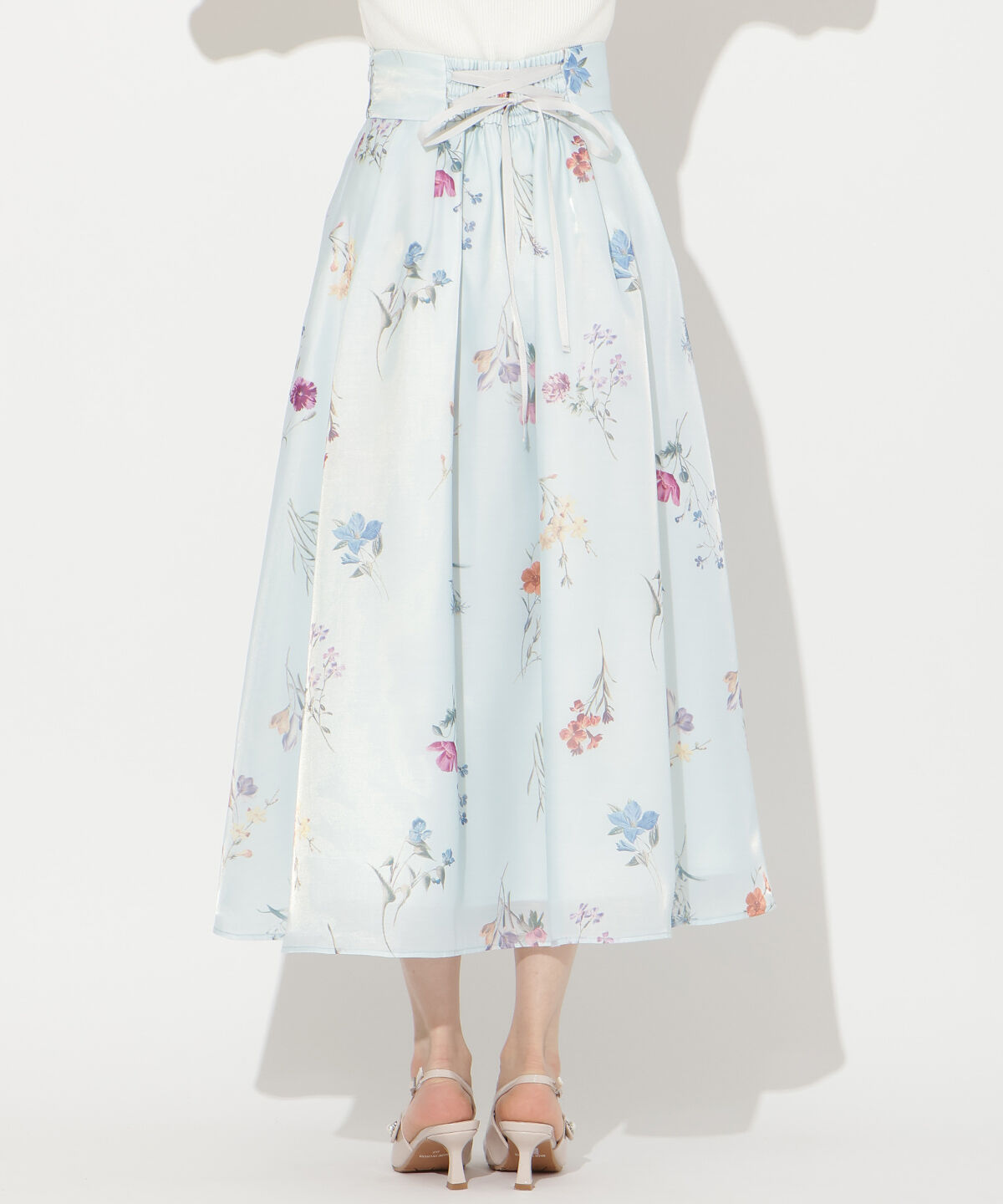 WILLSELECTION「ボタニカルフラワーシアータックスカート」|フレア|