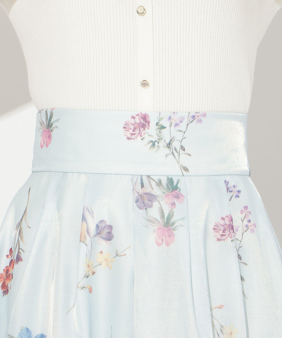 WILLSELECTION「ボタニカルフラワーシアータックスカート」|フレア|