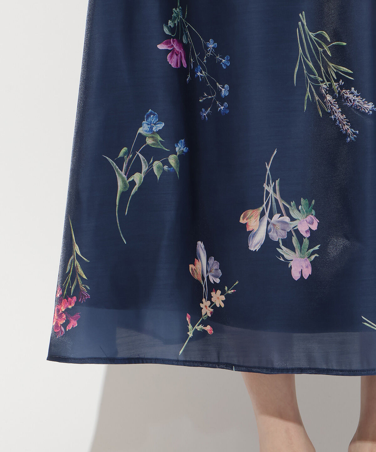 WILLSELECTION「ボタニカルフラワーシアータックスカート」|フレア|