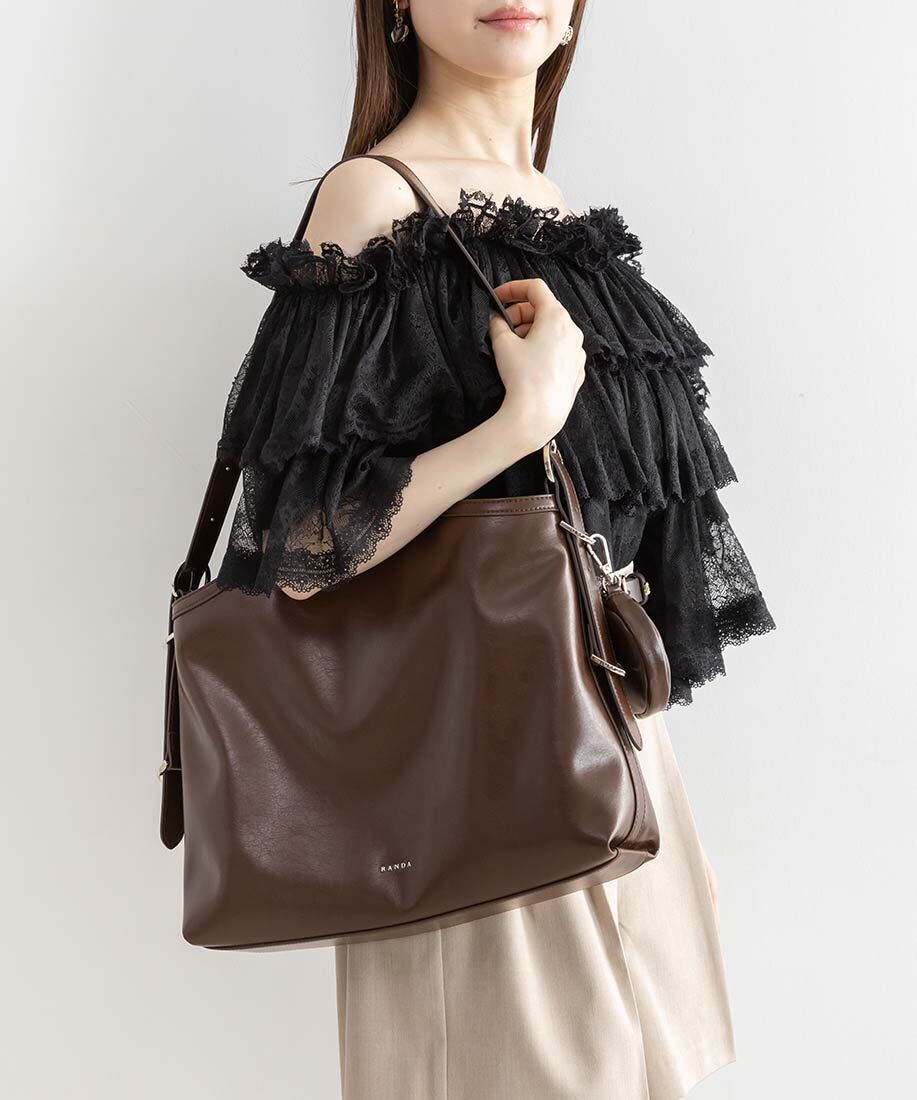  「【A4対応】ミニポーチ付きショルダーバッグ」|ショルダー・メッセンジャー|