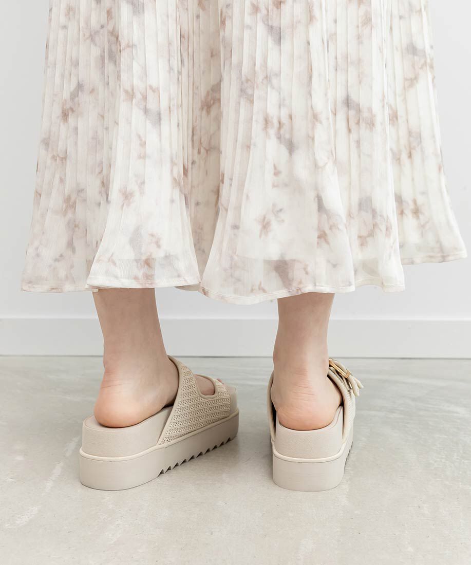  「ダブルベルトラフィアライクサンダル」|サンダル|