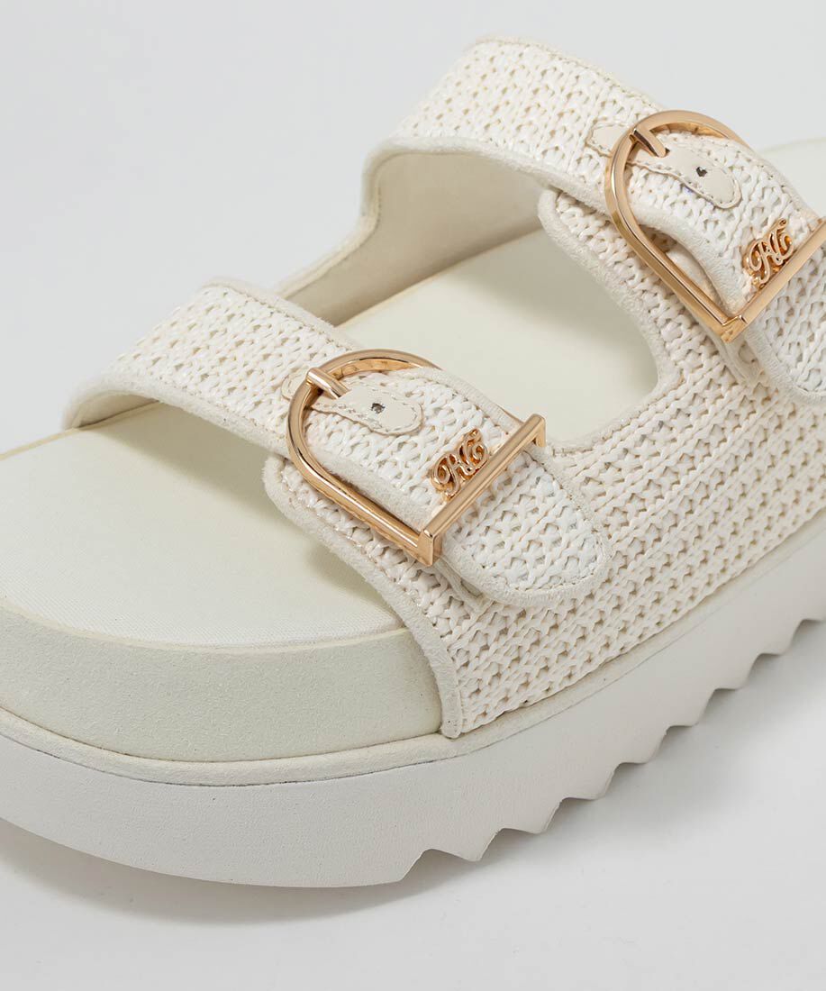  「ダブルベルトラフィアライクサンダル」|サンダル|