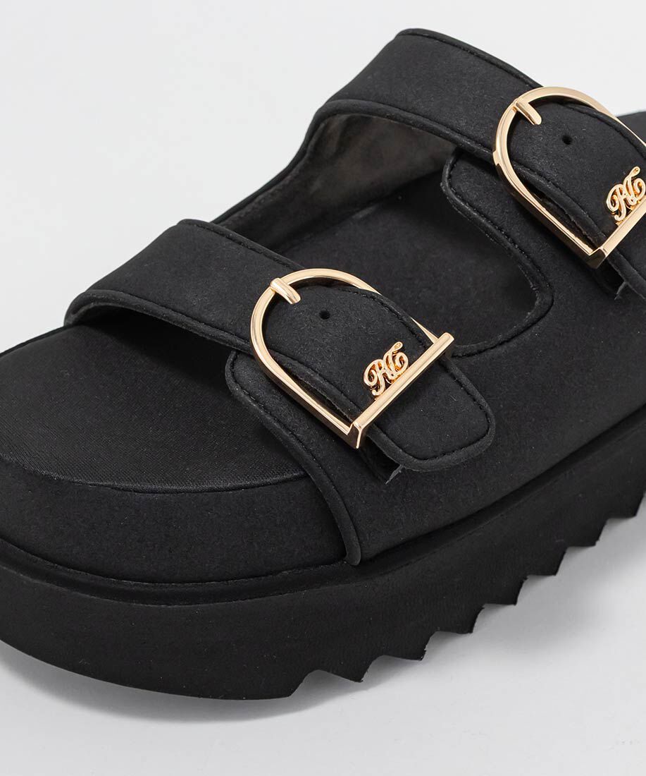  「ダブルベルトラフィアライクサンダル」|サンダル|