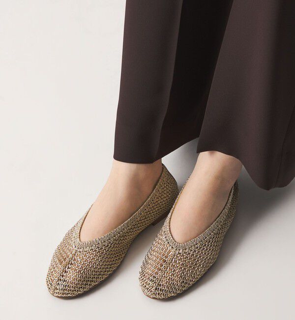 ODETTE E ODILE「【WEB限定】メタリックニット フラット10■」|パンプス|