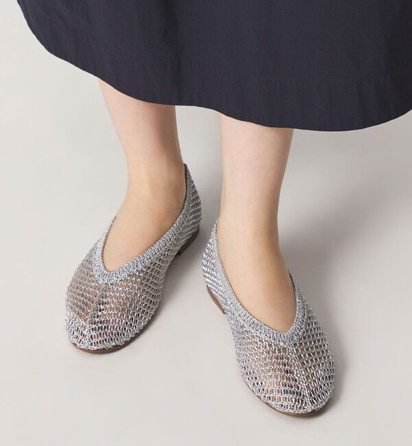 ODETTE E ODILE「【WEB限定】メタリックニット フラット10■」|パンプス|