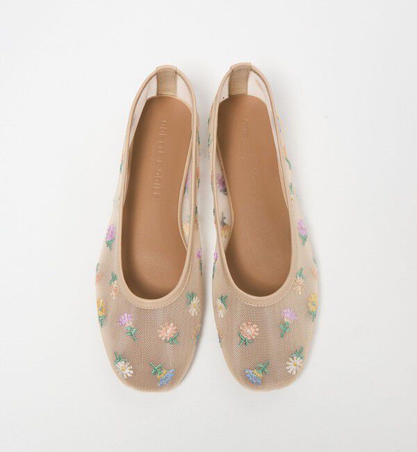 ODETTE E ODILE「フラワーチュール フラット10&uarr;」|パンプス|BEIGE