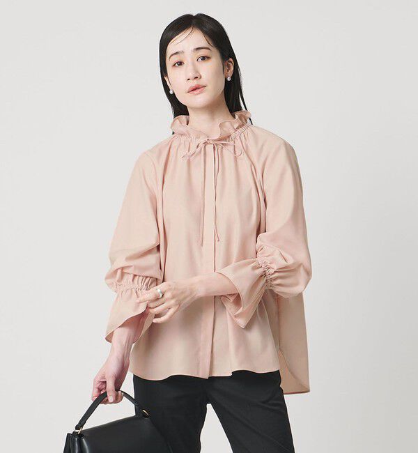 UNITED ARROWS「フリルカラー フレアスリーブ ブラウス」|シャツ・ブラウス|