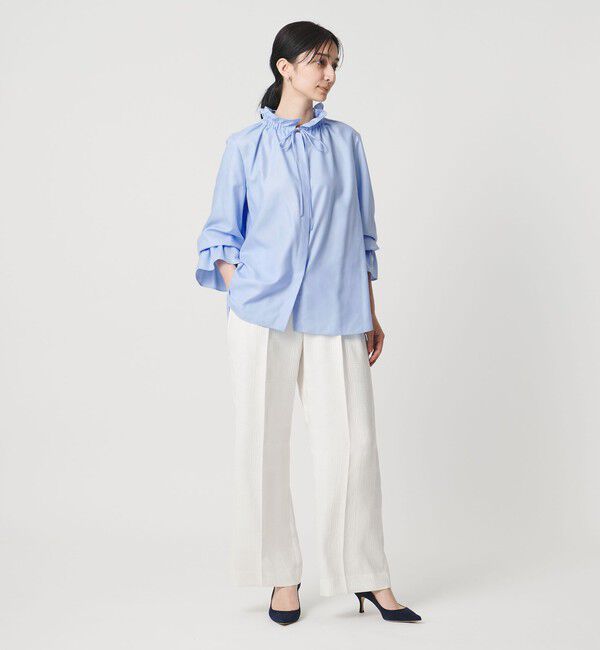 UNITED ARROWS「フリルカラー フレアスリーブ ブラウス」|シャツ・ブラウス|