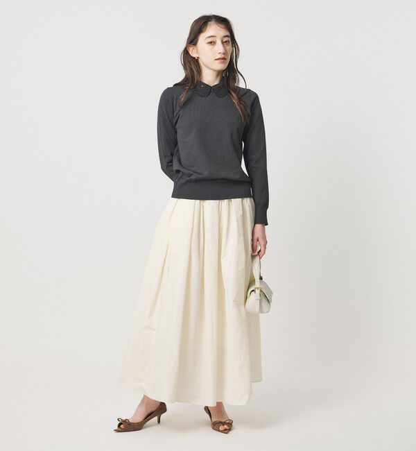 UNITED ARROWS「レディー フラワービジュー ニット‐ ウォッシャブル‐」|ニット・セーター|