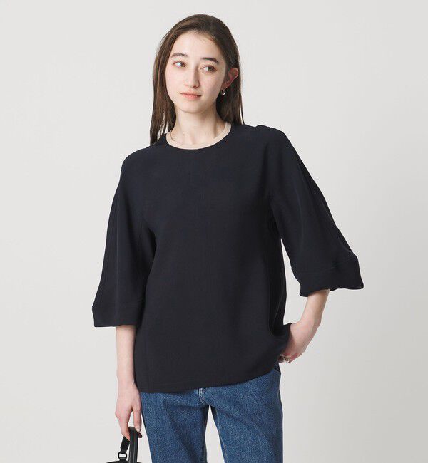 UNITED ARROWS「COMFY ドルマンスリーブ ブラウス ‐防汚 UVカット ウォッシャブル‐」|シャツ・ブラウス|NAVY