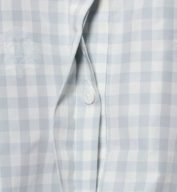 UNITED ARROWS「ギンガムチェック フラワー ジャガード ブラウス ‐ウォッシャブル‐」|シャツ・ブラウス|