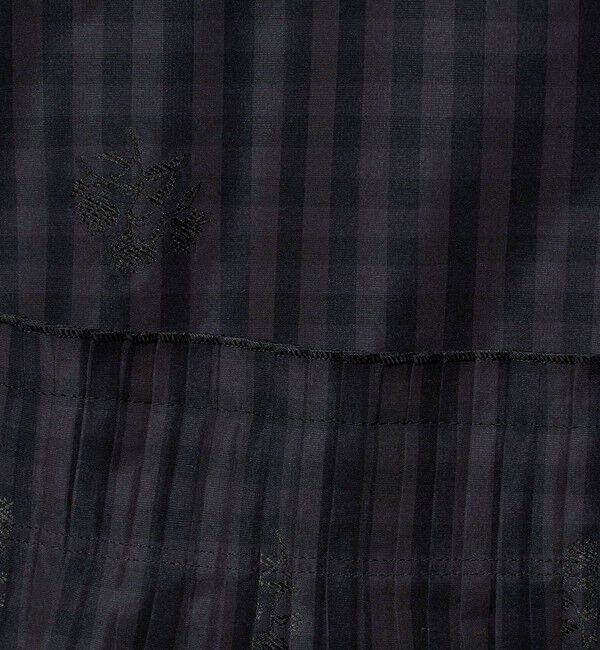 UNITED ARROWS「ギンガムチェック フラワー ジャガード ブラウス ‐ウォッシャブル‐」|シャツ・ブラウス|