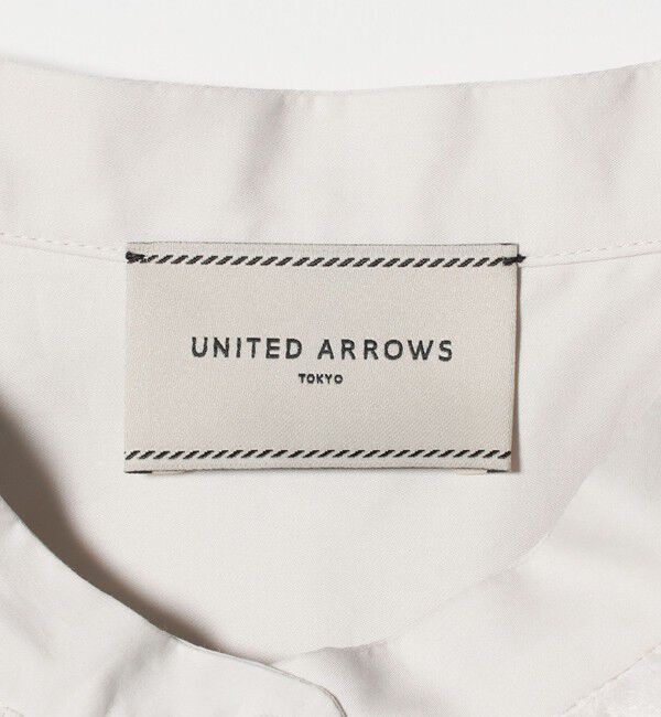 UNITED ARROWS「サテン エンブロイダリーフラワー シャツ ブラウス」|シャツ・ブラウス|