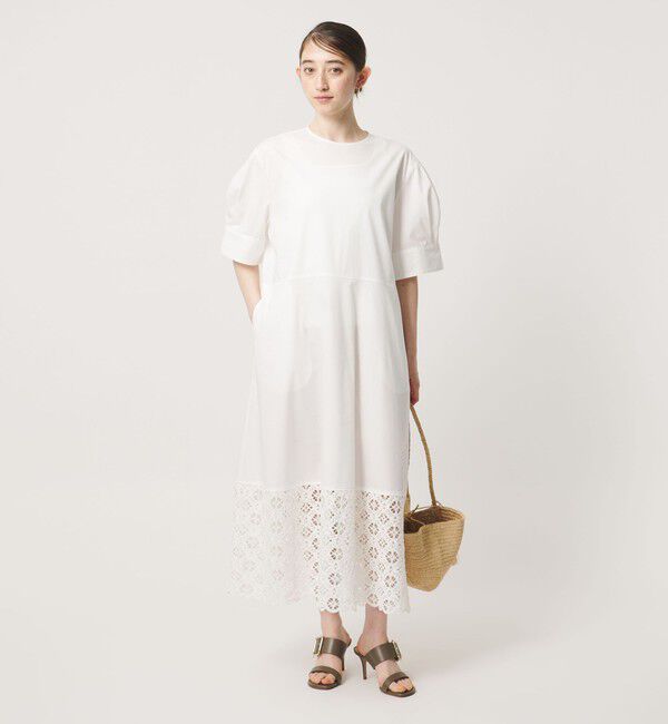 UNITED ARROWS「ラッセルレース コンビ ワンピース ‐ウォッシャブル‐」|ワンピース|