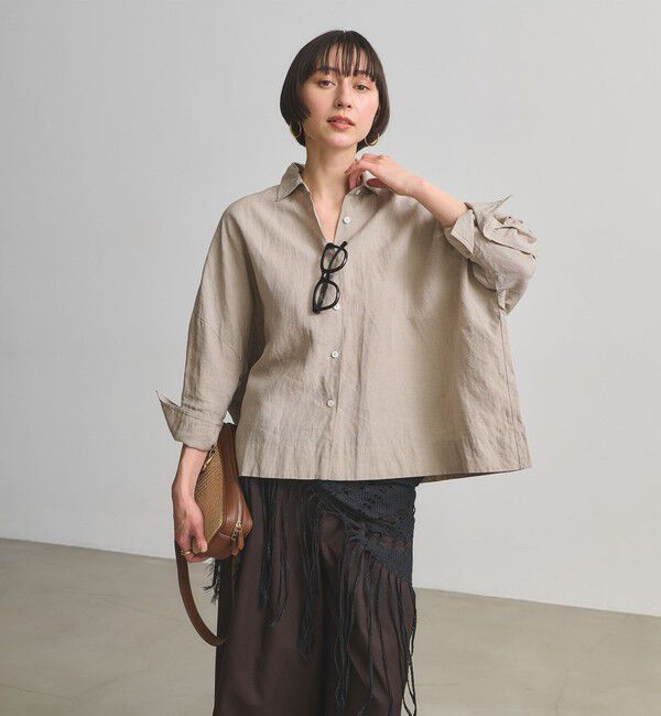 UNITED ARROWS「リネン ドルマン シャツ ‐ウォッシャブル‐」|シャツ・ブラウス|