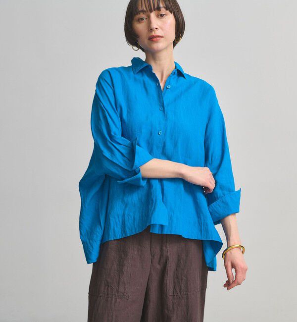 UNITED ARROWS「リネン ドルマン シャツ ‐ウォッシャブル‐」|シャツ・ブラウス|COBALT