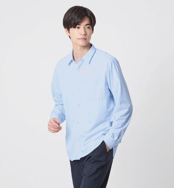 UNITED ARROWS green label relaxing「【WEB限定】JUST fit トリコット ドレープ シャツ」|シャツ・ブラウス|