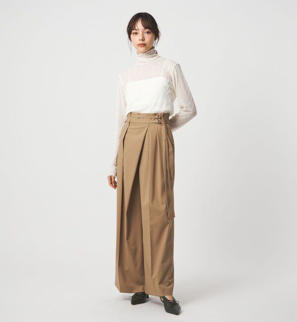 EMMEL REFINES「＜EMMEL REFINES＞EM ダブルベルト ラップライク パンツ」|チノ|