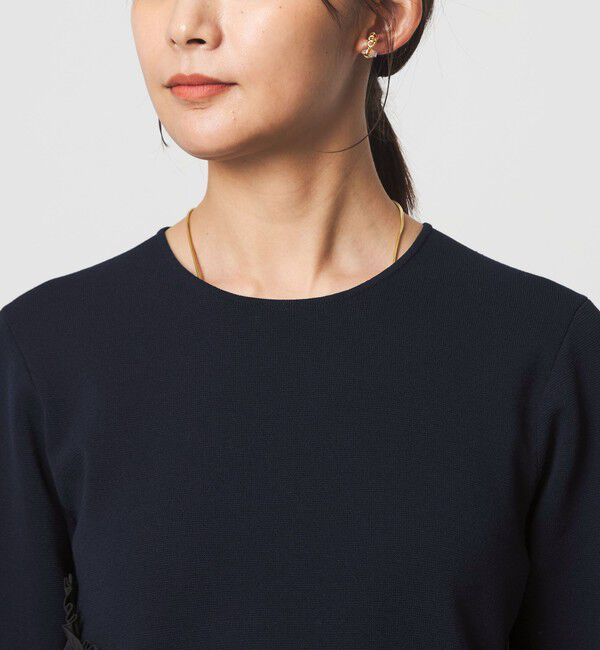 UNITED ARROWS green label relaxing「タフタ ドッキング ペプラム プルオーバー ニット ウォッシャブル」|ニット・セーター|