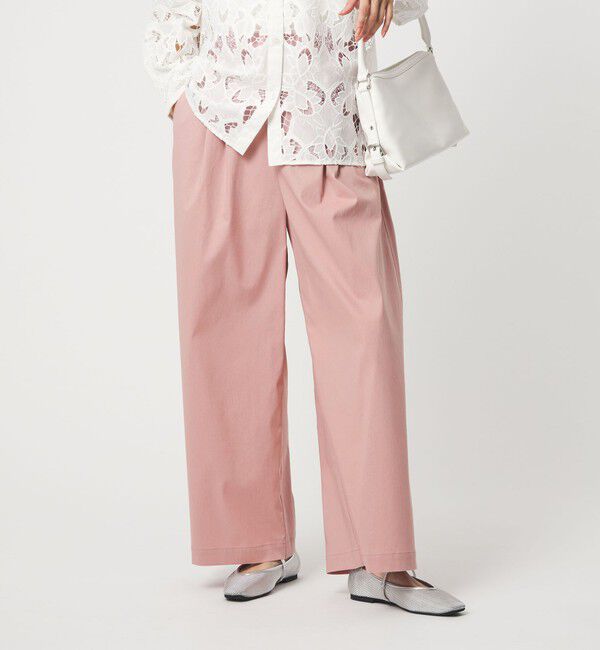 UNITED ARROWS green label relaxing「［size SHORT/TALLあり］オルマイ LI/MIX ワイド パンツ」|その他|PINK