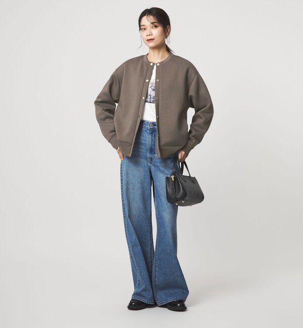 UNITED ARROWS green label relaxing「ダンボール ノーカラー カーディガン」|カーディガン|