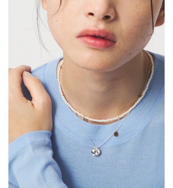 EMMEL REFINES「＜EMMEL REFINES＞EM フェイクパール&times;ラウンドトップ ネックレス セット」|ネックレス|SILVER