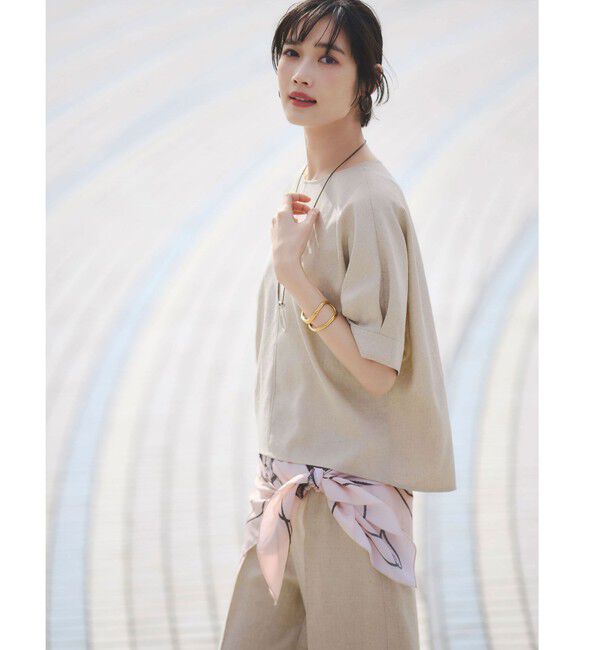 UNITED ARROWS green label relaxing「リネンライク ブラウス マシンウォッシャブル ストレッチ UVカット」|シャツ・ブラウス|