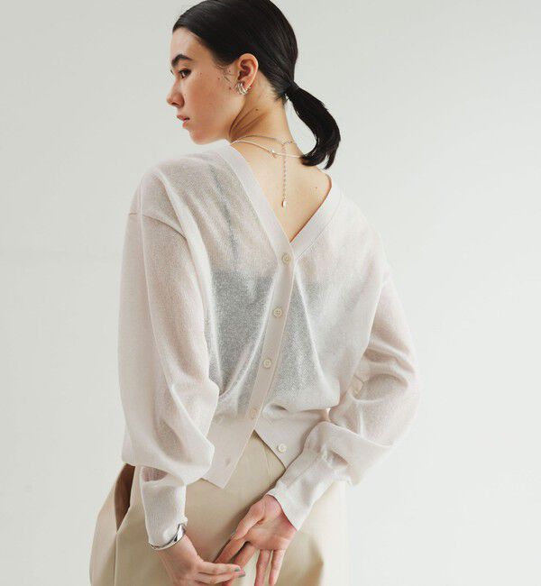 UNITED ARROWS green label relaxing「【結論シリーズ】ビューティーネック2WAYカーデ ウォッシャブル」|カーディガン|NATURAL